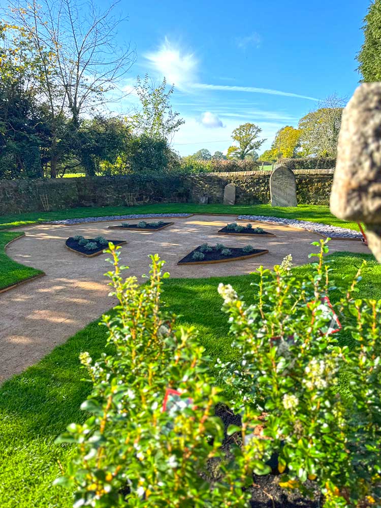 Memorial Garden photographed in shadow